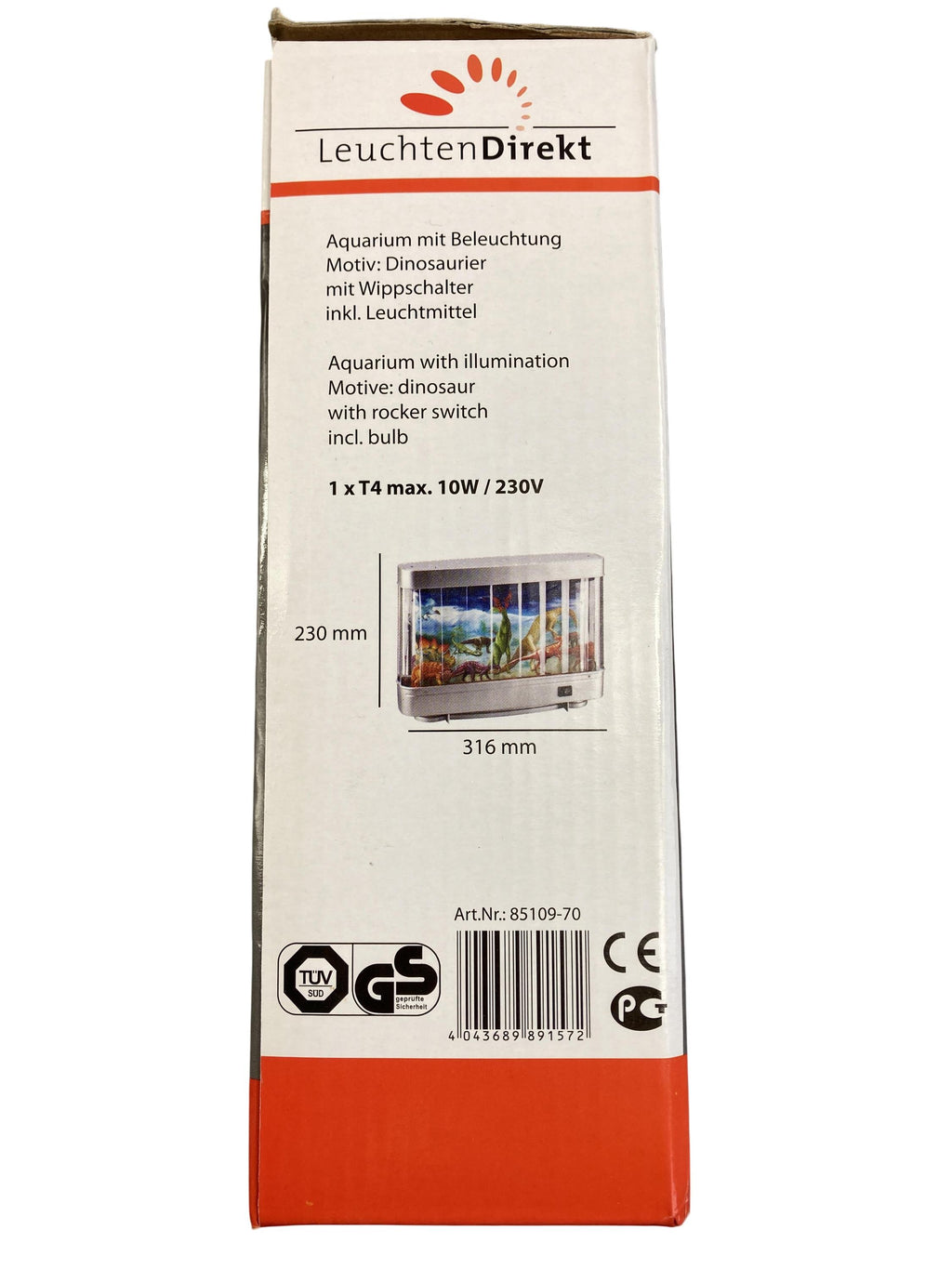 Lampen & Licht Wohnen & Kinderzimmer Aquarium mit Beleuchtung, Motiv Dinosaurier LeuchtenDirekt Label Image Second Hand