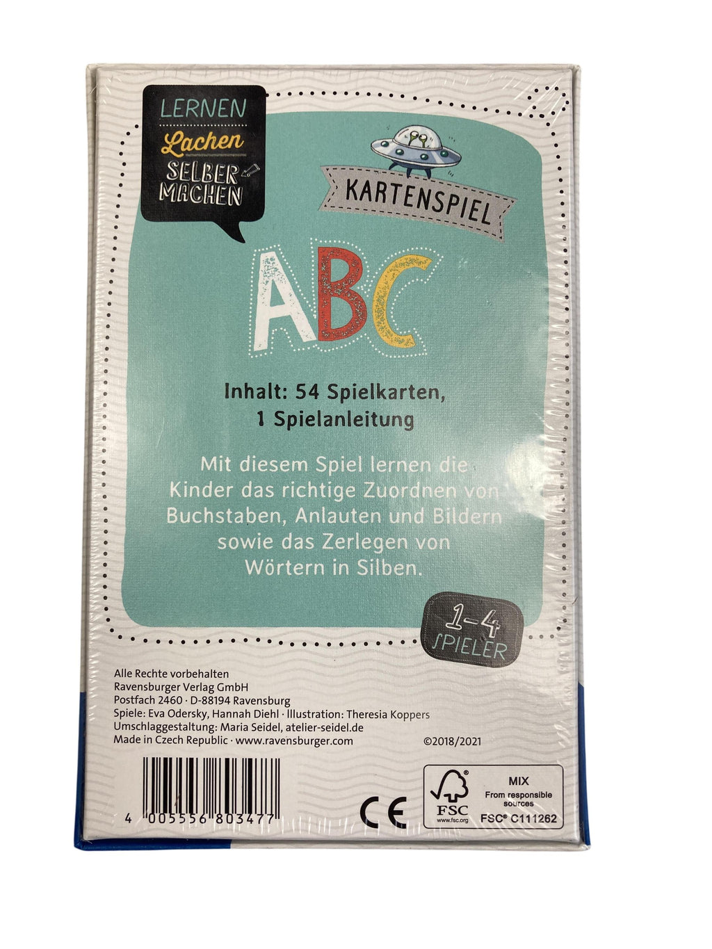 Kartenspiele Brett- / Gesellschaftsspiele Spielen & Lernen ABC Kartenspiel Ravensburger Rear Image Second Hand