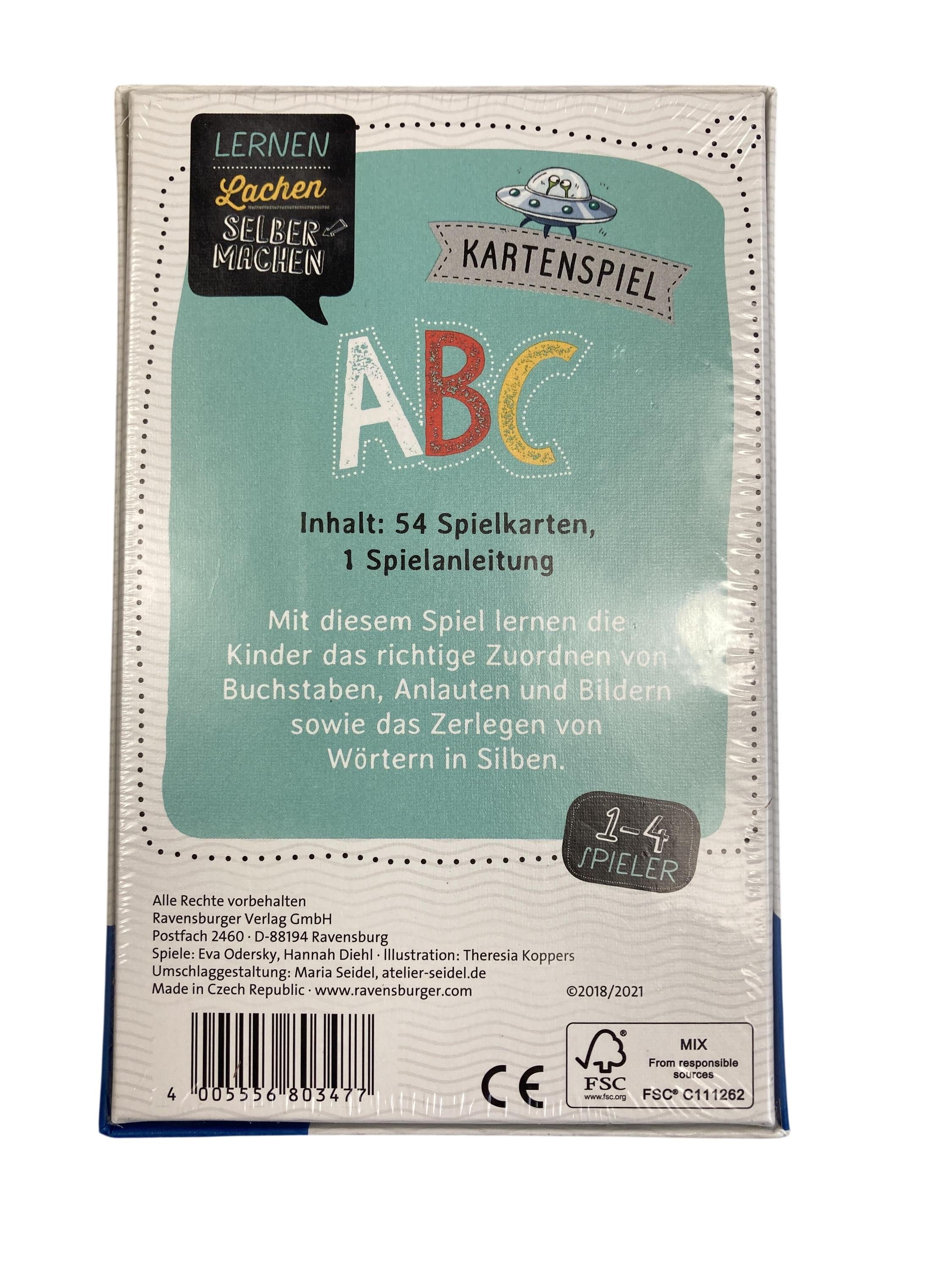 Kartenspiele Brett- / Gesellschaftsspiele Spielen & Lernen ABC Kartenspiel Ravensburger Rear Image Second Hand