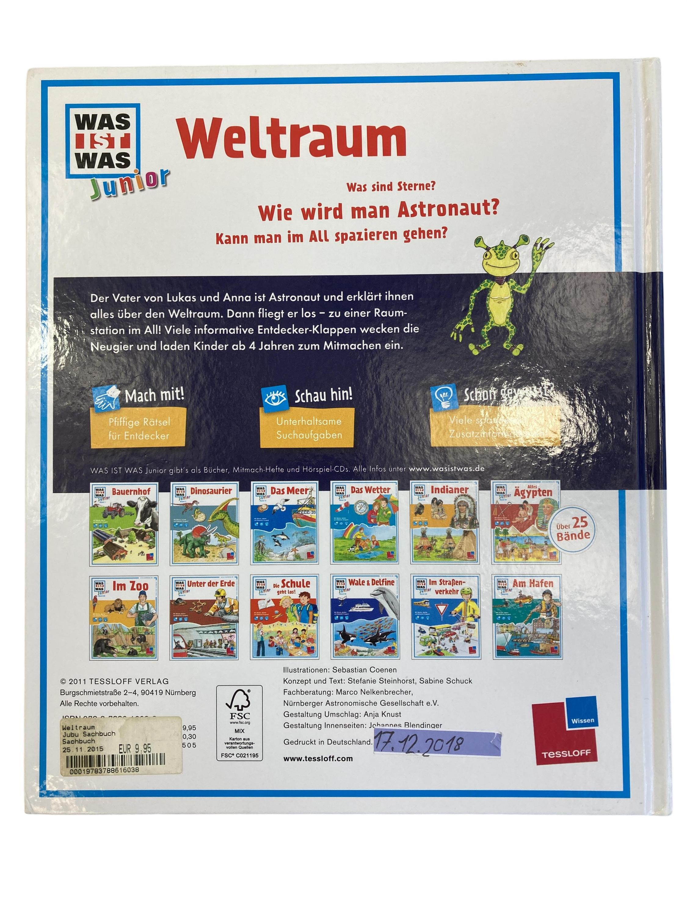 Kinderbücher Bücher Spielen & Lernen Was ist Was - Weltraum Tessloff Rear Image Second Hand