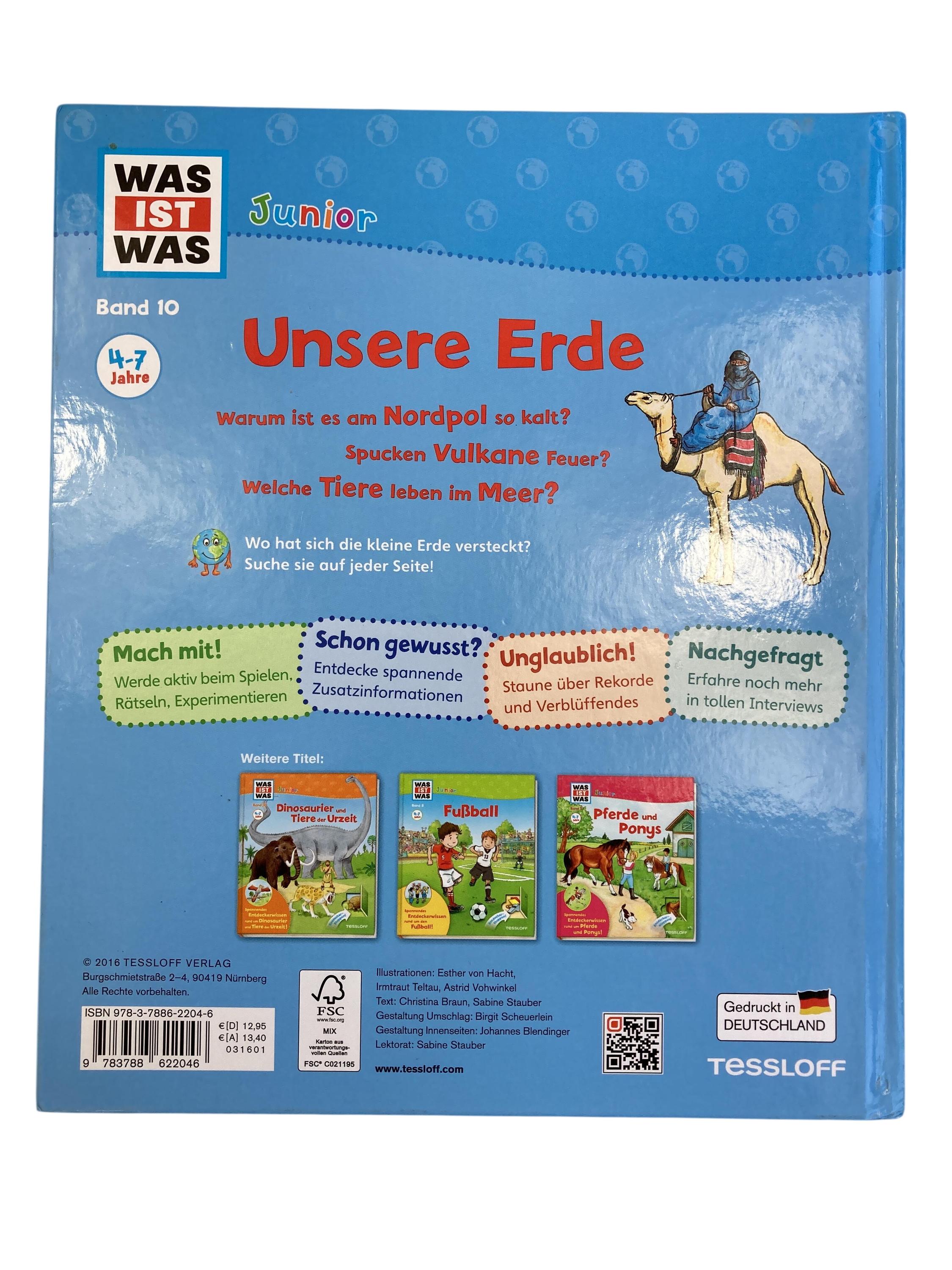Kinderbücher Bücher Spielen & Lernen Was ist Was - Unsere Erde Tessloff Rear Image Second Hand