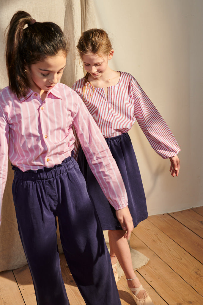 Mathilda aus violetblauem Tencel für Kinder