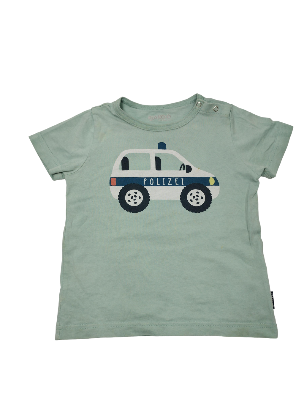 T-Shirts T-Shirts & Tops Kleidung T-Shirt mit Polizeimuster Front Image Second Hand