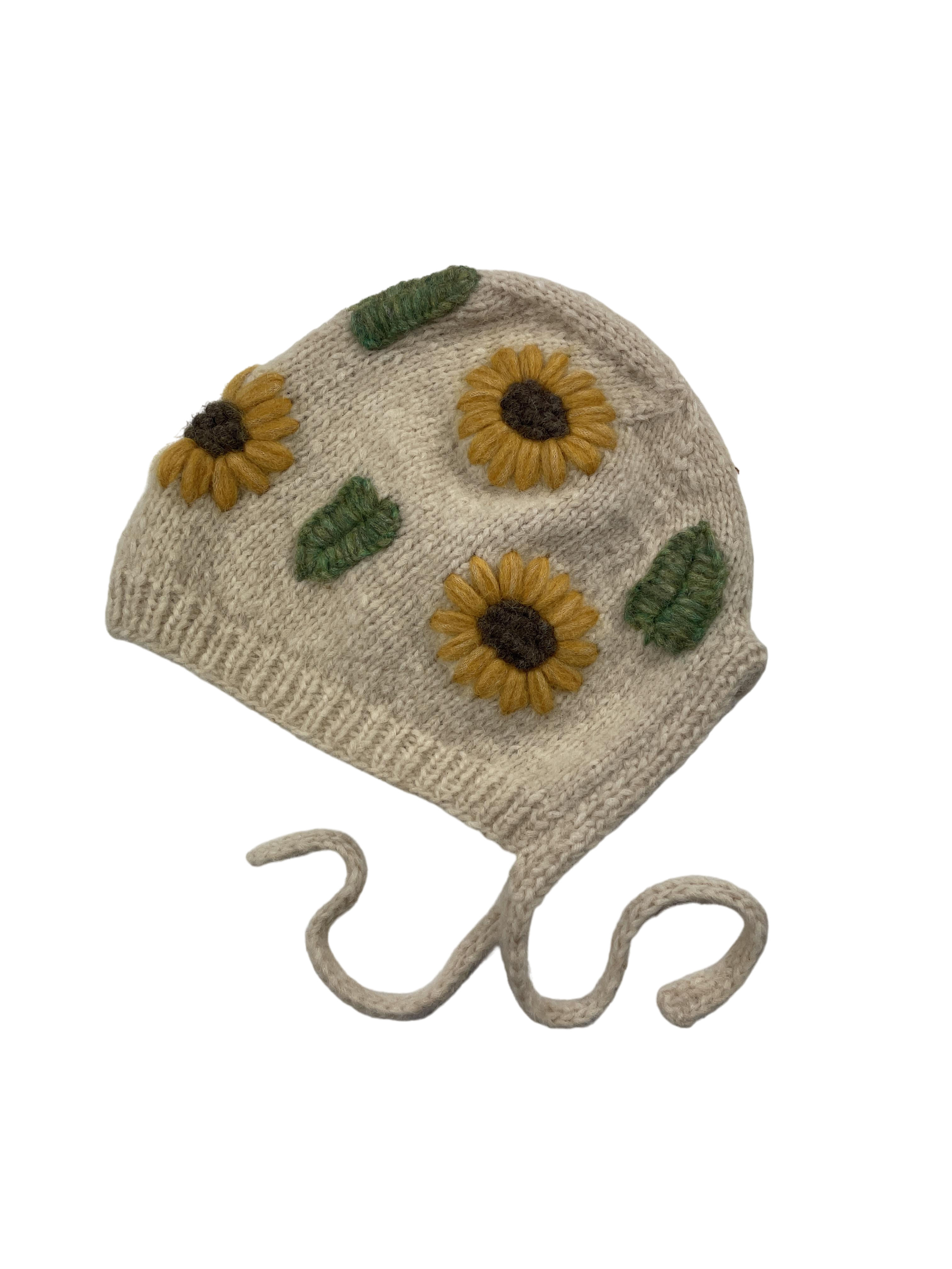 Hüte & Mützen Accessoires Mütze mit Sonnenblumen Muster Front Image Second Hand