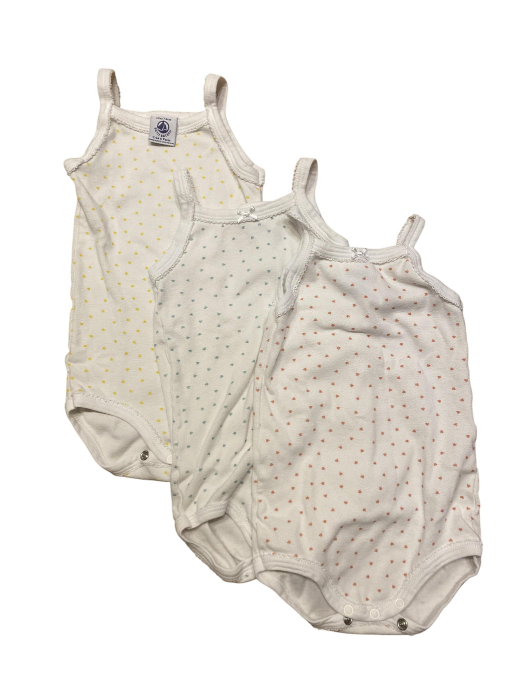 Bodys Unterwäsche & Bodys Kleidung Trägerbodys 3er Set Petit Bateau Front Image Second Hand