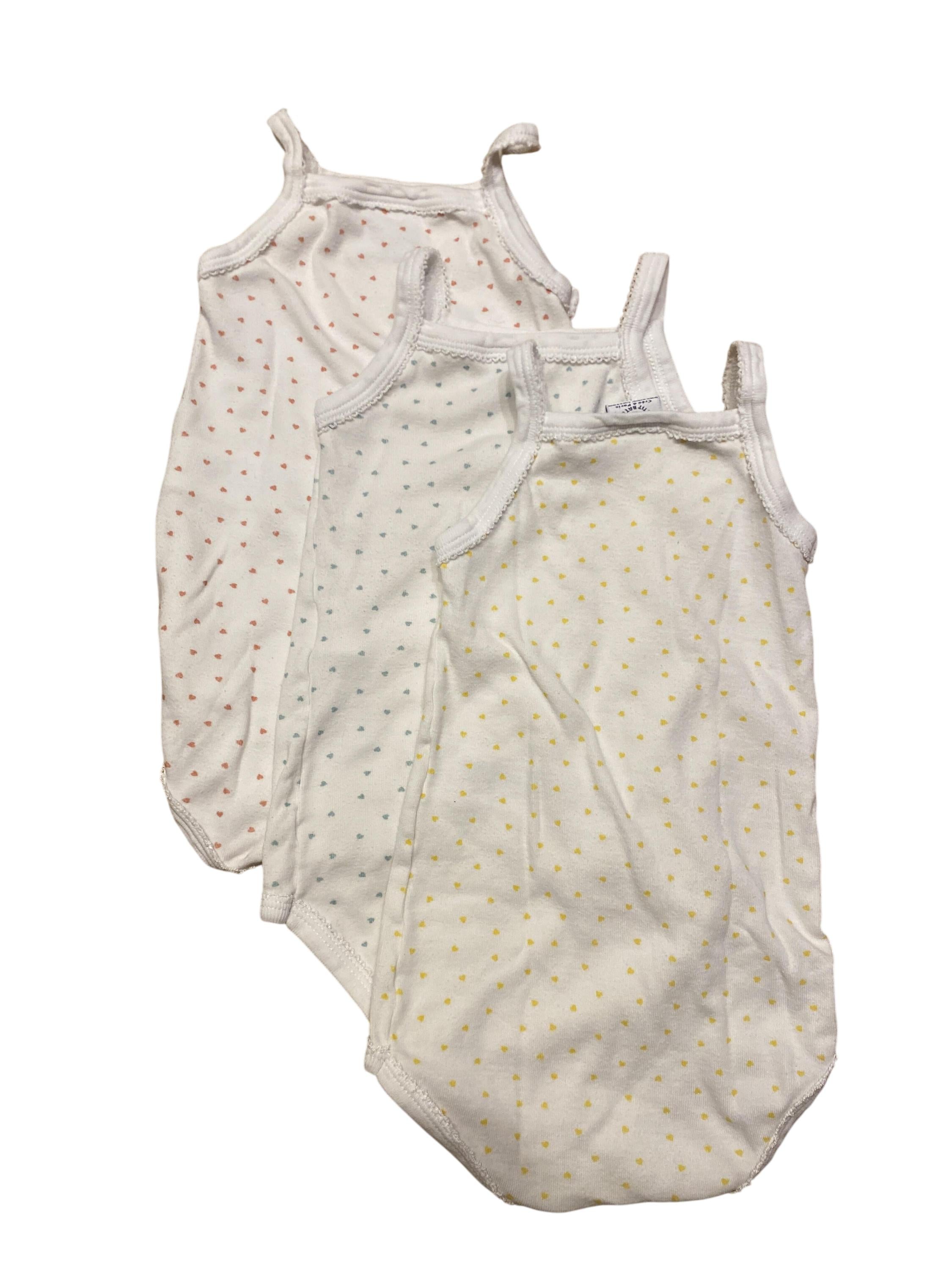 Bodys Unterwäsche & Bodys Kleidung Trägerbodys 3er Set Petit Bateau Label Image Second Hand