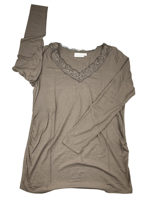 Umstandsoberteile Umstandsmode Schwangerschaft & Stillen Umstands Langarmshirt 2hearts Front Image Second Hand