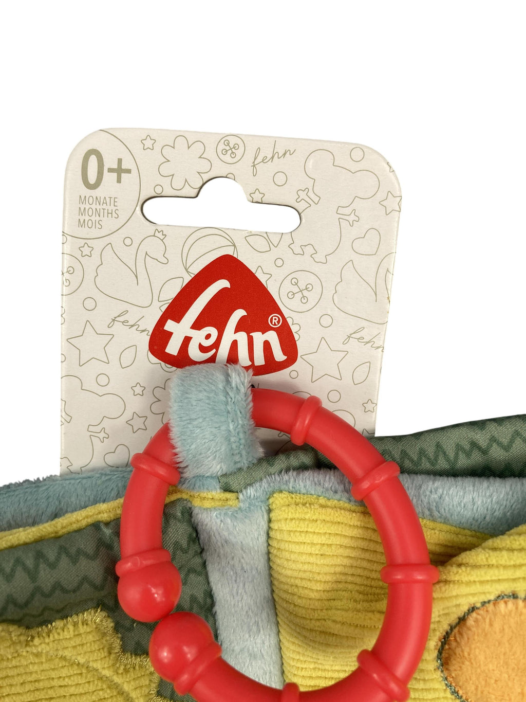 Motorikspielzeug Babyspielzeuge Spielen & Lernen Spielbuch mit Knisterelementen, Spiegel und Quietschelement und sensorischen Seiten Fehn  Label Image Second Hand