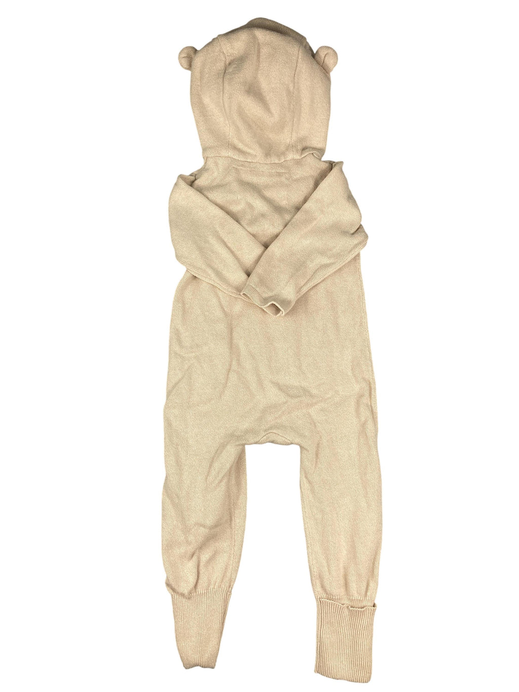 Fleeceanzüge Overalls Kleidung Overall mit Kapuze und Füßen Hans Natur Rear Image Second Hand