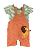 Latzhosen Hosen & Jeans Kleidung Set aus T-Shirt und Latzshorts Alana Front Image Second Hand