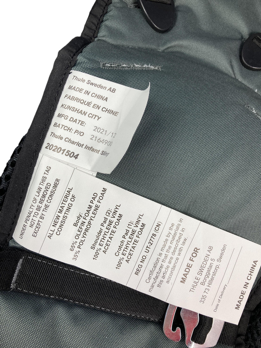 Fahrradanhänger Zubehör Fahrradanhänger & Zubehör Unterwegs Thule Chariot infant sling für Anhänger Thule  Label Image Second Hand