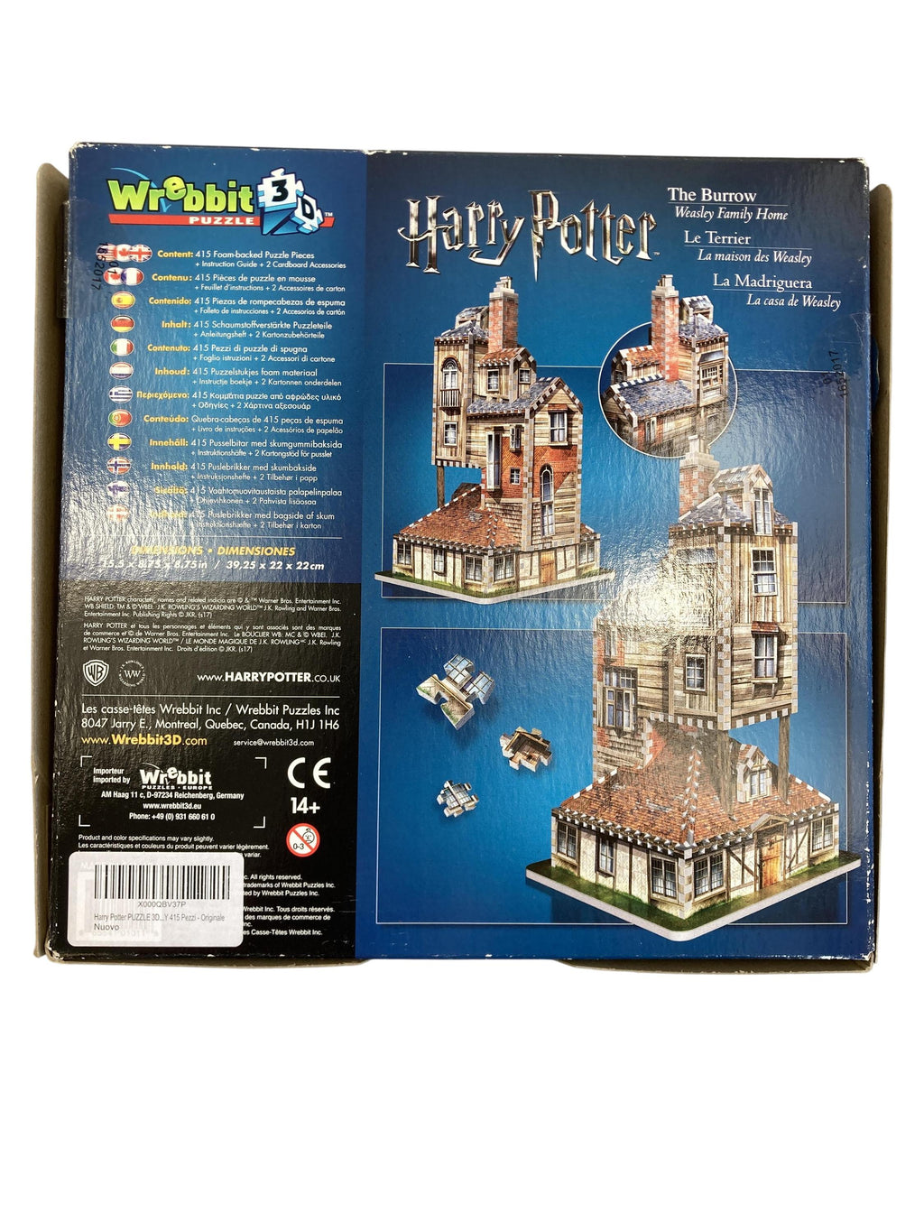 Puzzles Puzzles Spielen & Lernen Harry Potter - 3D-Puzzle - The Burrow Wrebbit Puzzle Rear Image Second Hand