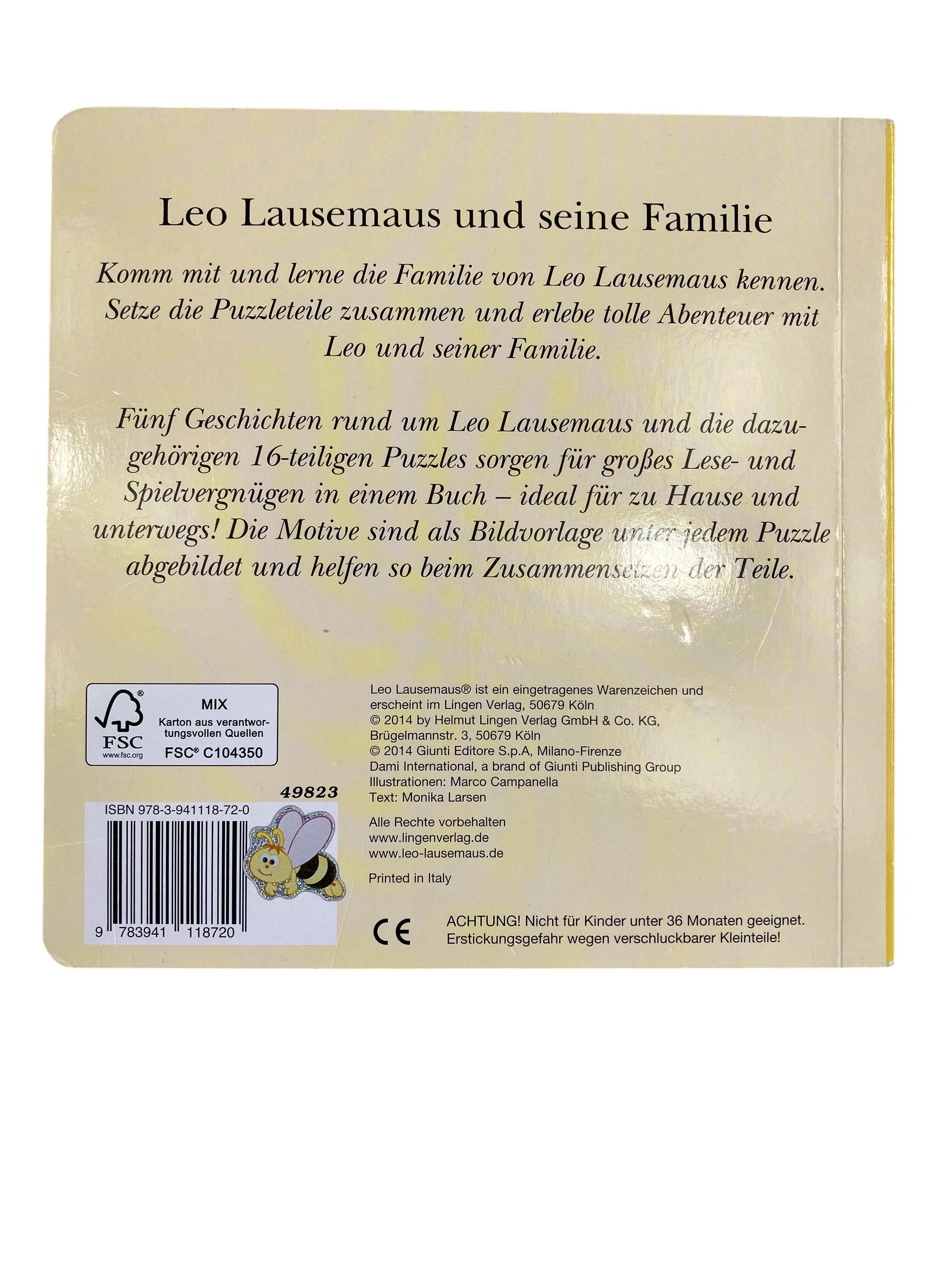 Puzzles Spielen & Lernen Leo Lausemaus und seine Familie Leo Lausemaus Rear Image Second Hand