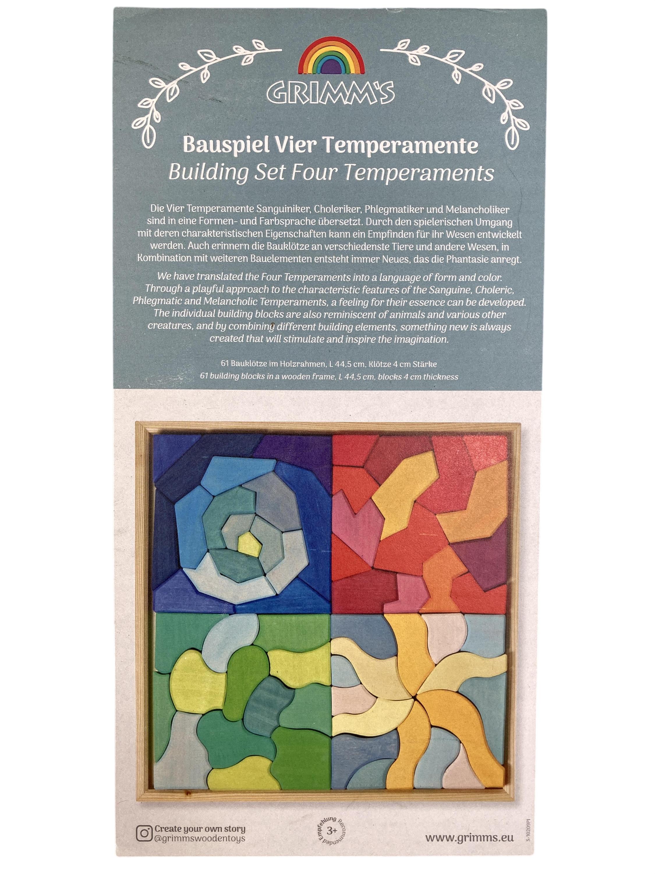 Holzspielzeuge Spielen & Lernen Bauspiel Vier Temperamente Grimms Label Image Second Hand