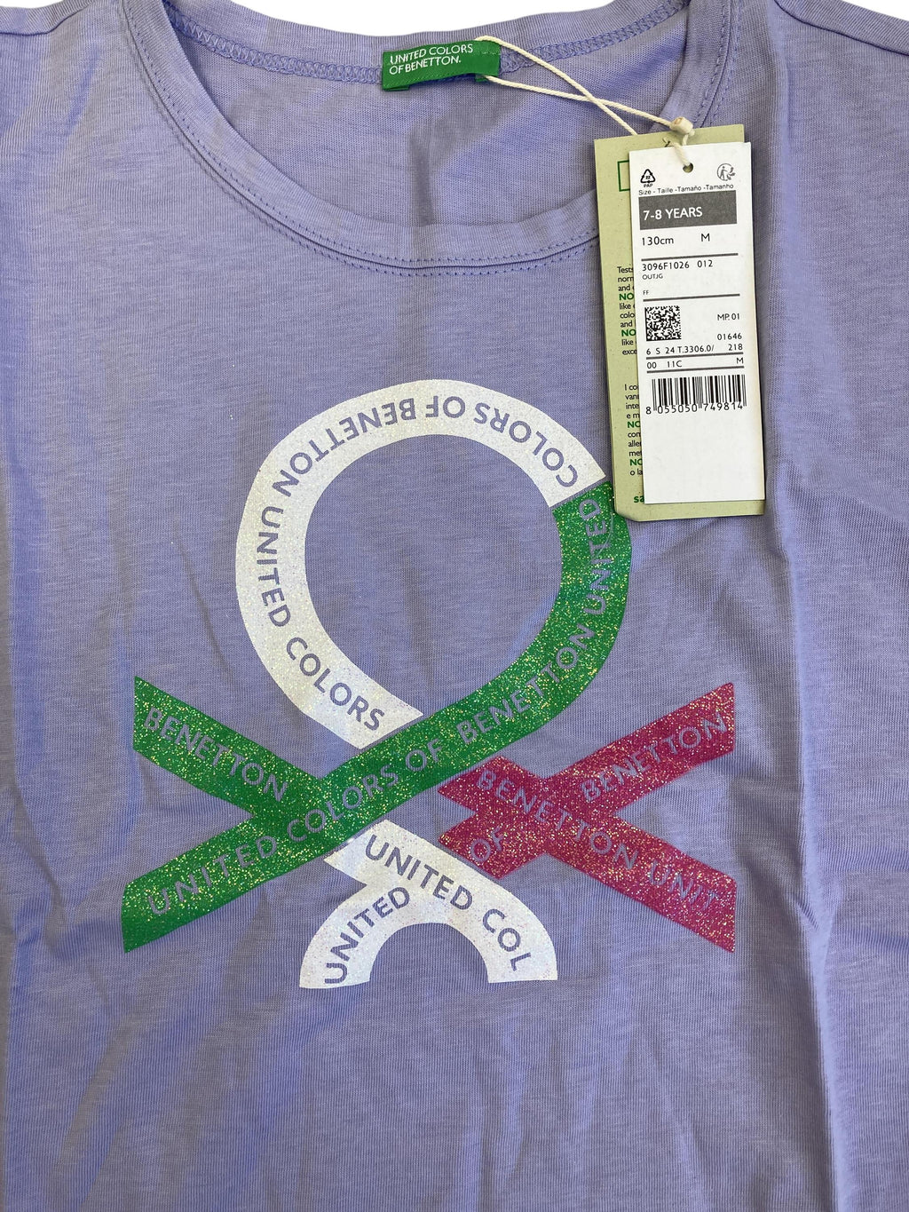 T-Shirts T-Shirts & Tops Kleidung T-Shirt Benetton Label Image Second Hand