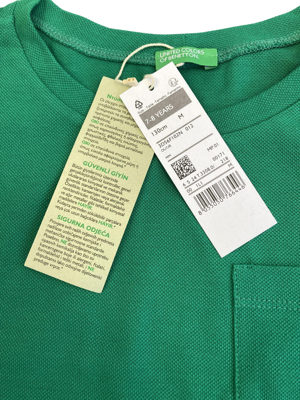 T-Shirts T-Shirts & Tops Kleidung T-Shirt Benetton Label Image Second Hand