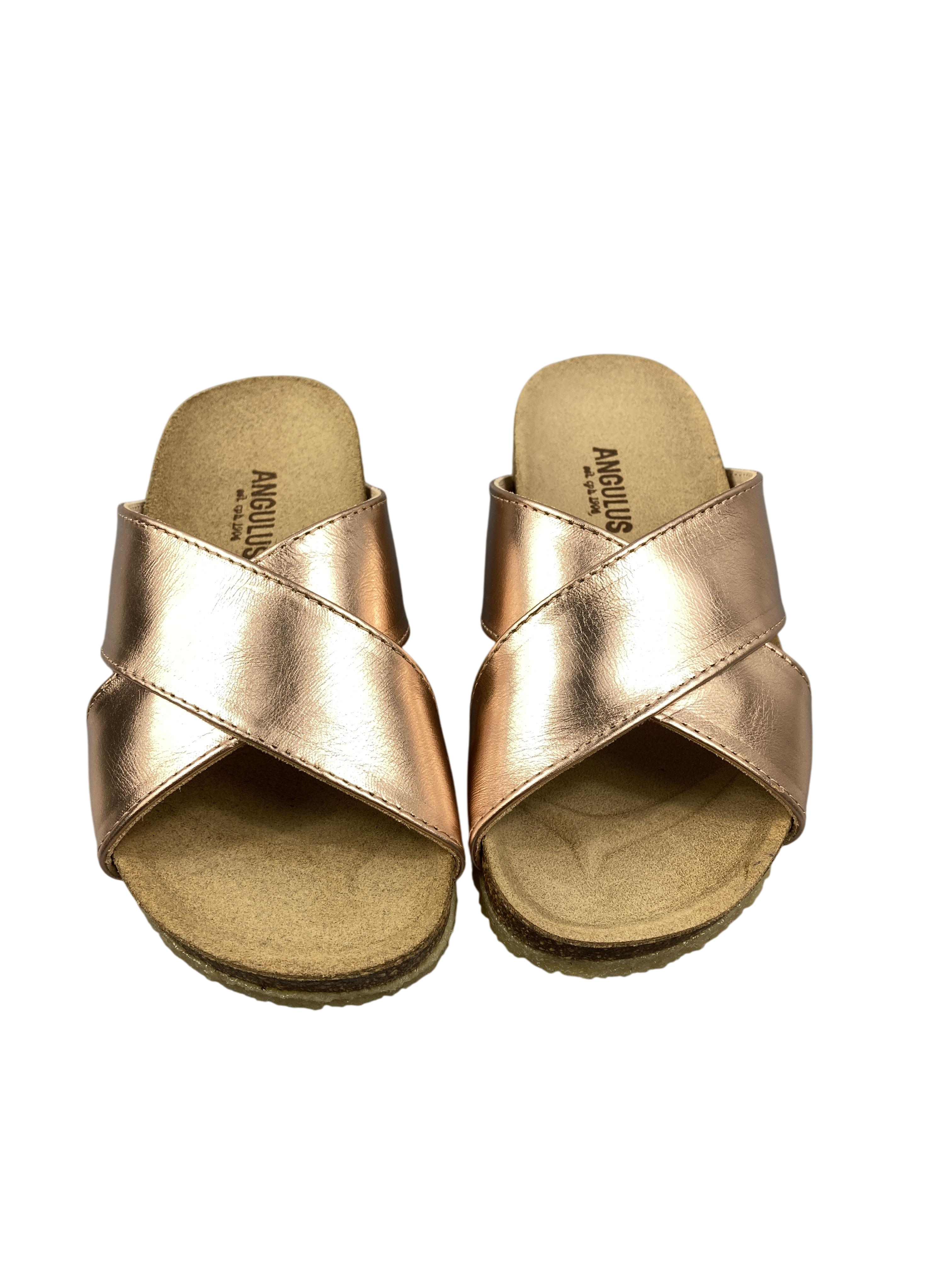 Ledersandalen Sandalen Schuhe Sandalen Angulus Front Image Second Hand