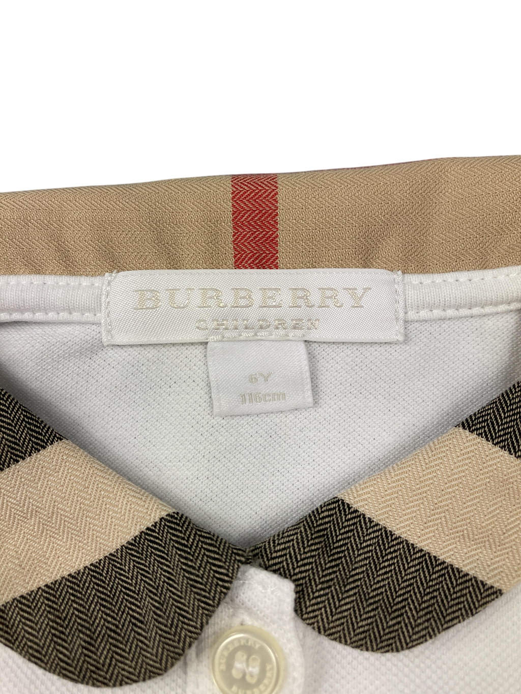 T-Shirts T-Shirts & Tops Kleidung Polo-Shirt Burberry Label Image Second Hand