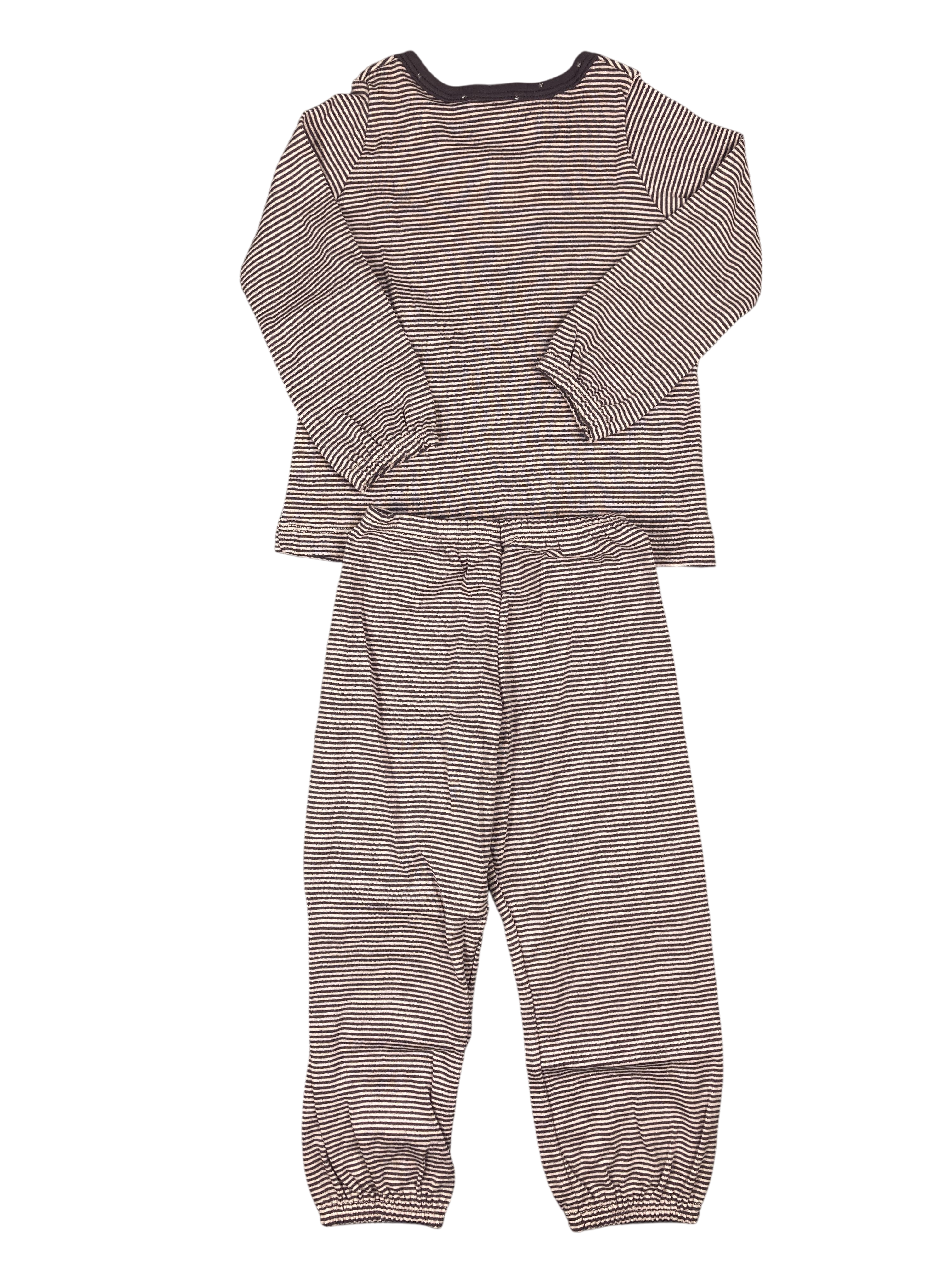 Schlafanzüge zweiteilig Schlafanzüge Kleidung Pyjama Petit Bateau Rear Image Second Hand