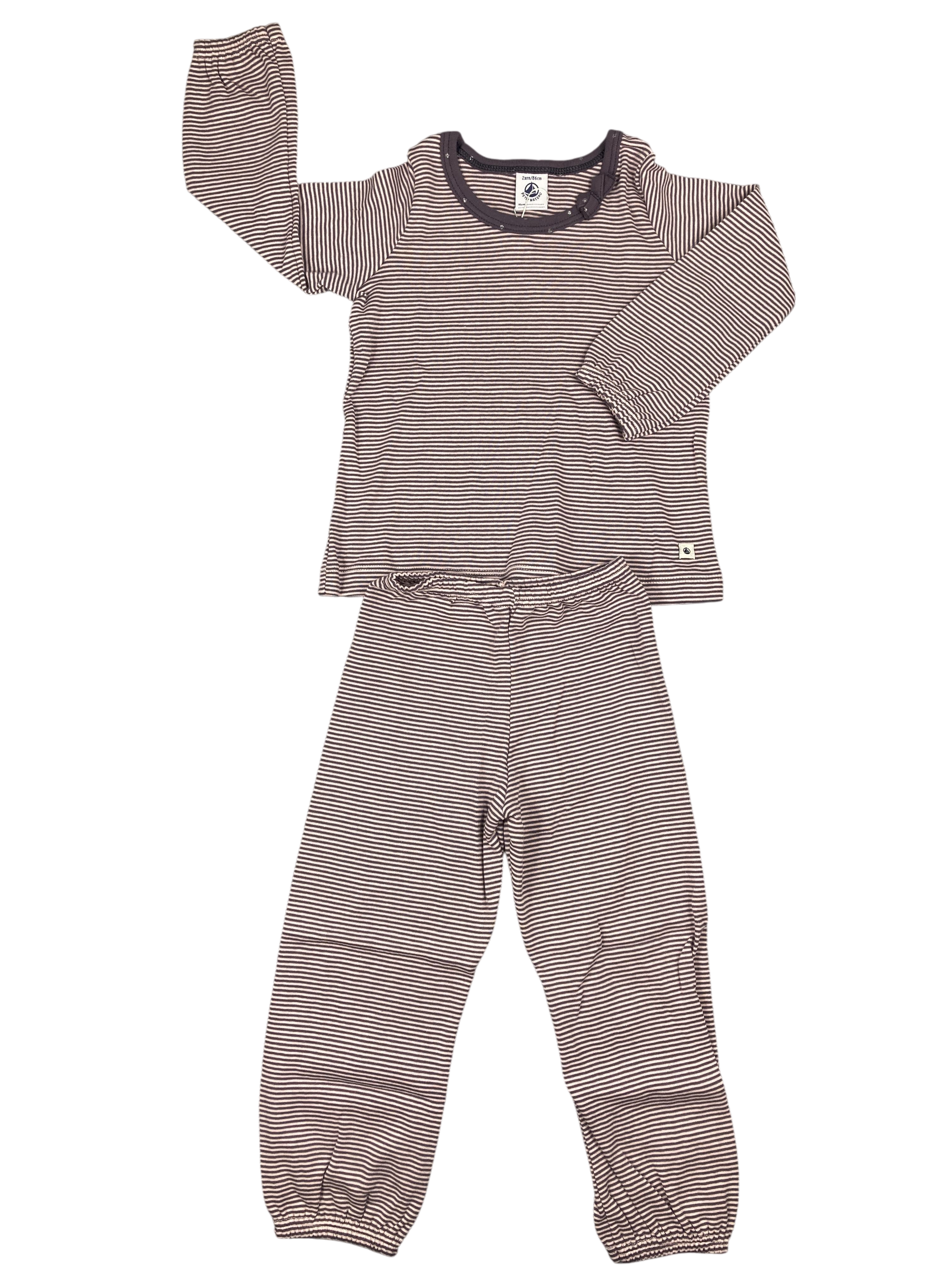 Schlafanzüge zweiteilig Schlafanzüge Kleidung Pyjama Petit Bateau Front Image Second Hand