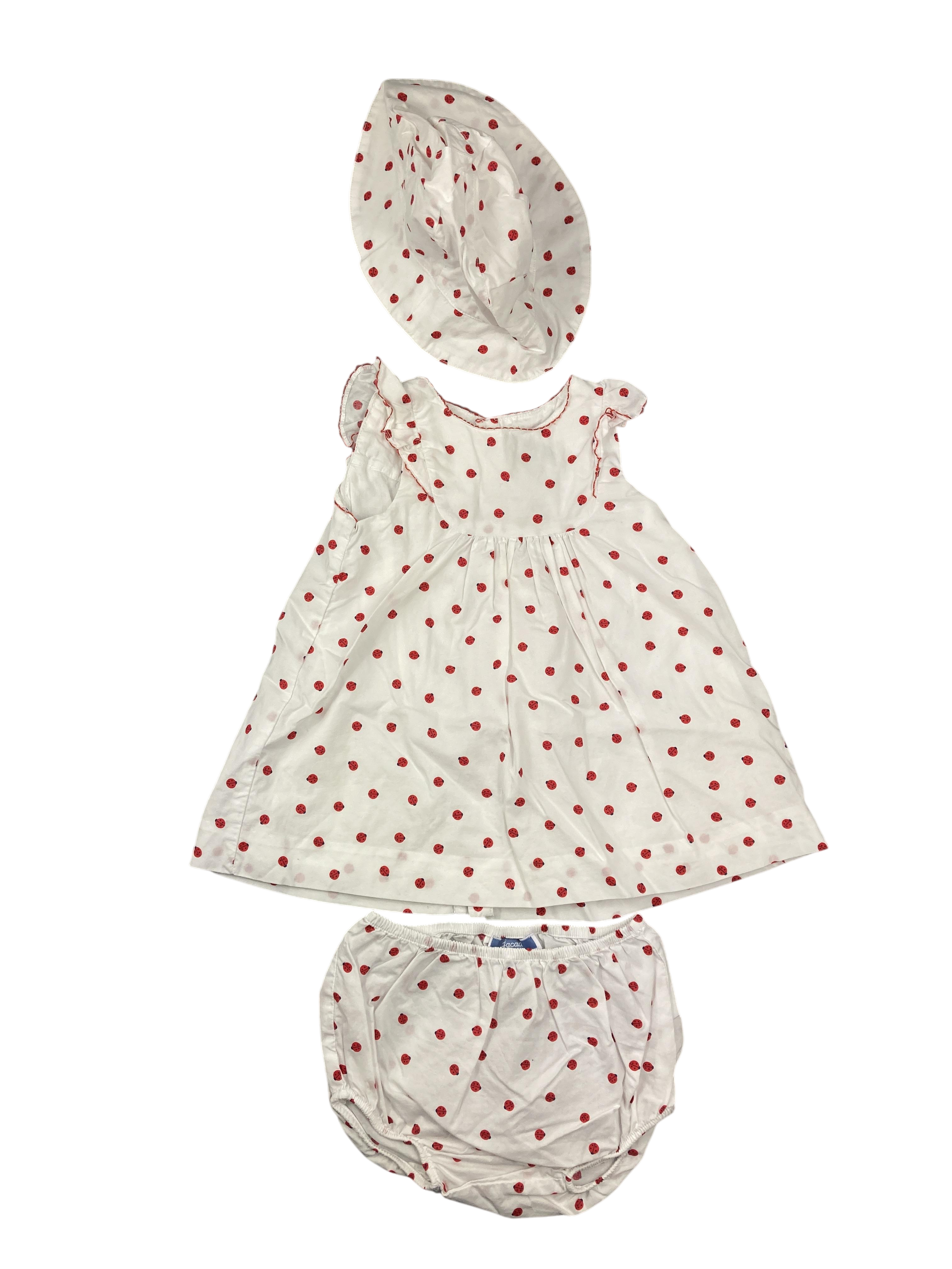 Kleidung Kleid + Short + Mütze Jacadi Front Image Second Hand
