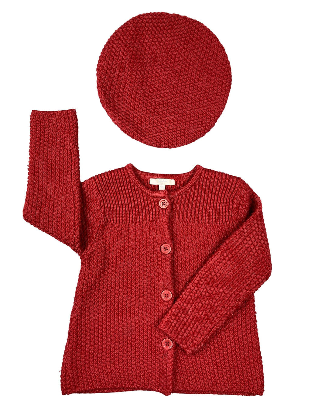 Strickjacken Strickpullover & Strickjacken Kleidung Strickjacke + Mütze Jacadi Front Image Second Hand