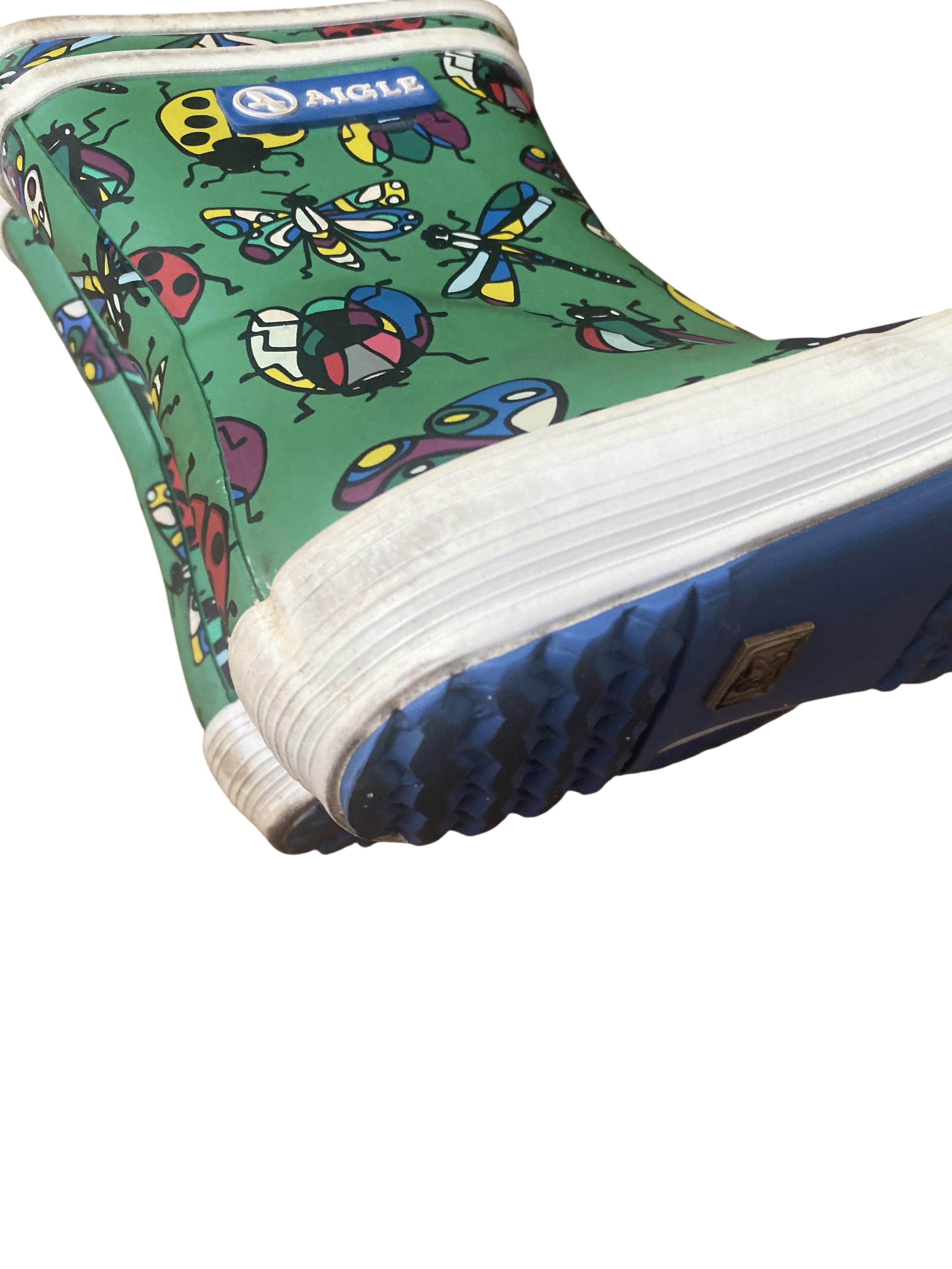 Gummistiefel Regenkleidung Kleidung Gummistifel baby flac theme ins garden Aigle Rear Image Second Hand