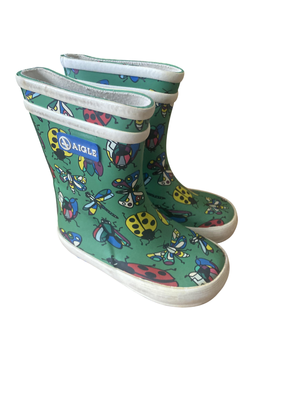 Gummistiefel Regenkleidung Kleidung Gummistifel baby flac theme ins garden Aigle Label Image Second Hand