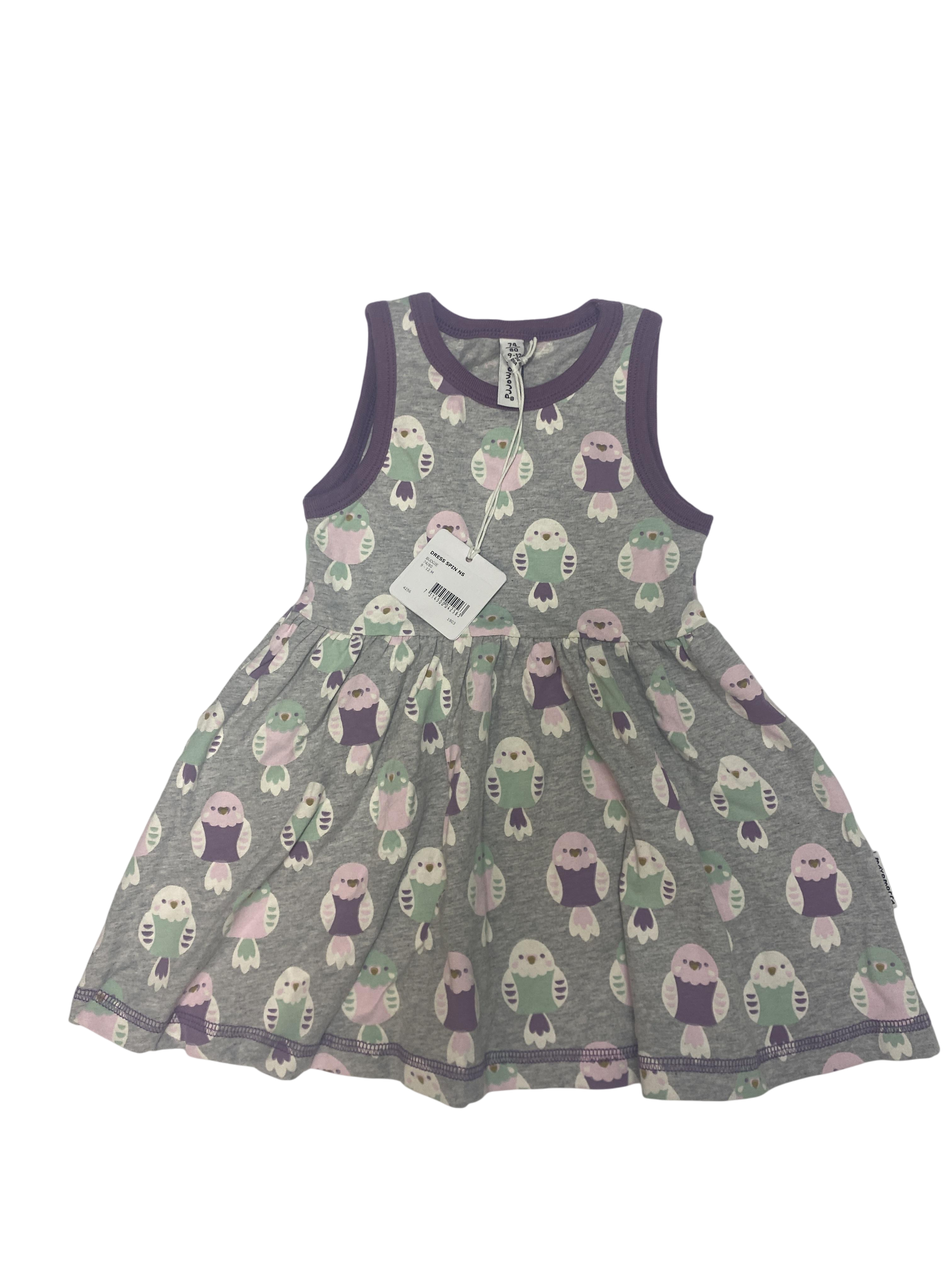Kleider Kleider & Röcke Kleidung Kleid mit Vögeln Front Image Second Hand