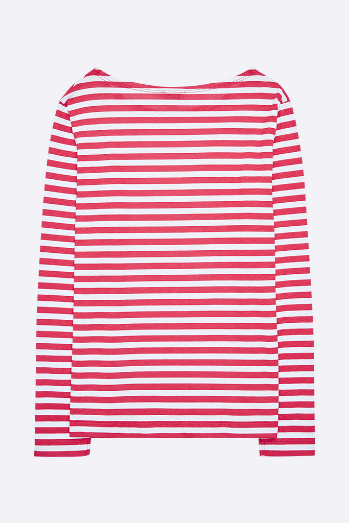 Timmy Longsleeve in hellblau / rot gestreift f
