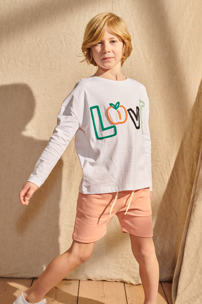 Enno shorts in grapefruit pink für Kinder 158/164