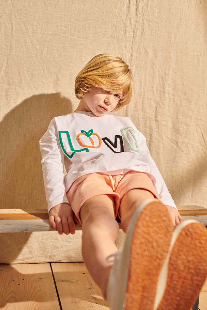 Enno shorts in grapefruit pink für Kinder 158/164