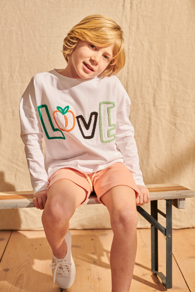Enno shorts in grapefruit pink für Kinder 158/164
