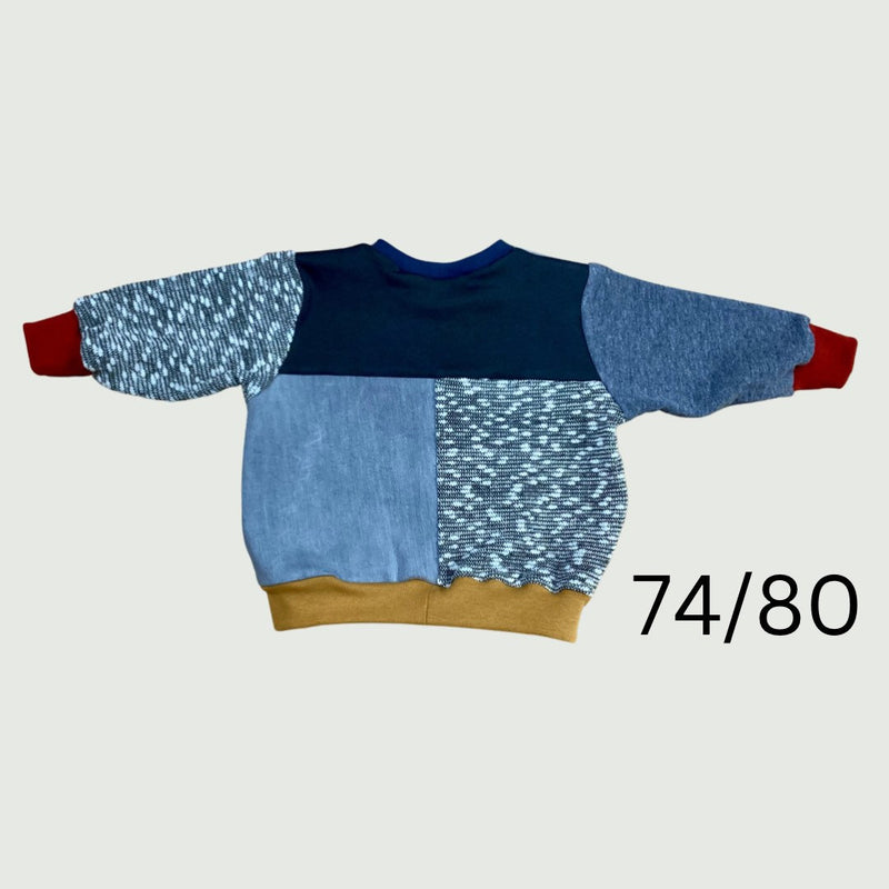 Flick Wear Upcycling PatchworkPullover 74/80